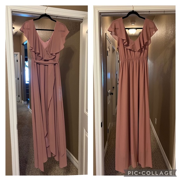 katya ruffle maxi dress